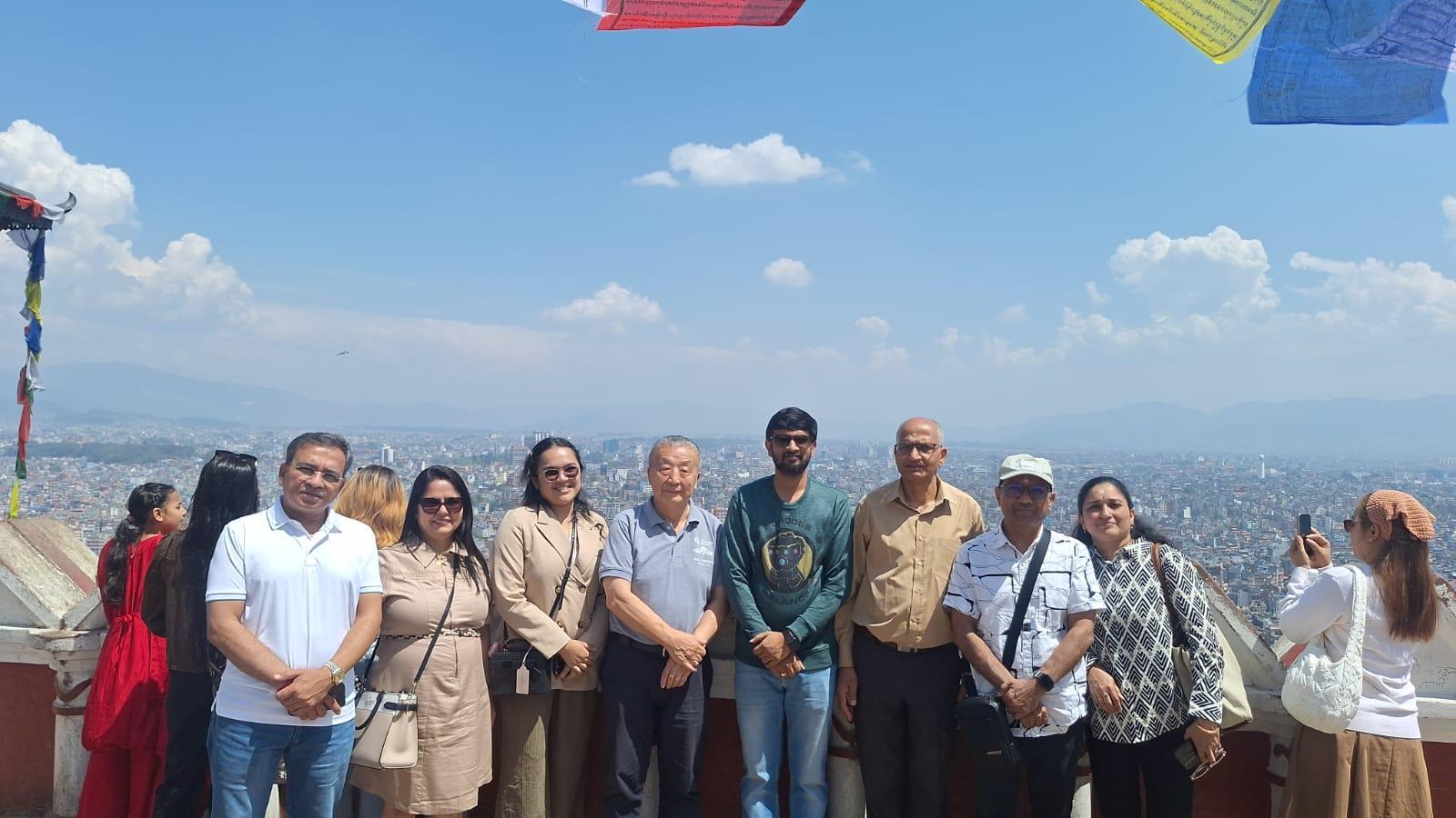 Delegates at Swayambhunath Temple (Monkey Temple), Kathmandu